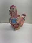 Vintage 1954 Fisher Price 140 The Cackling Red Hen Clucking Pull Toy Katy Kackle