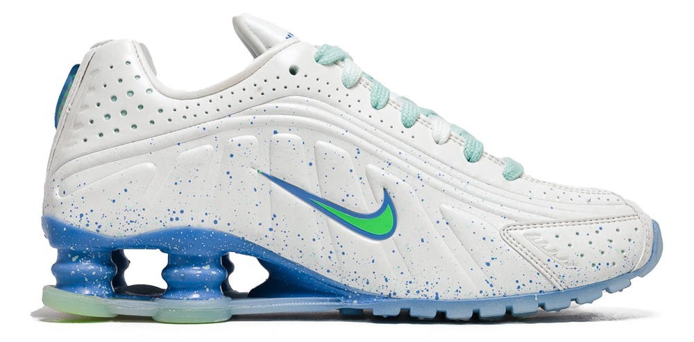 Nike Shox R4 AB White Green Strike Royal Pulse IH2343-100 Women's