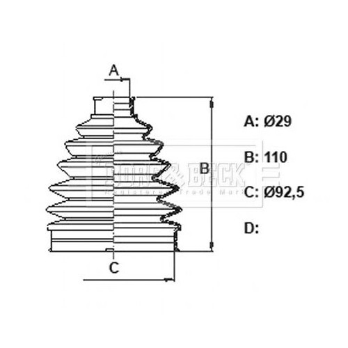 BORG & BECK Bellow Kit, drive shaft BCB6380