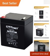 Durable 12V 5Ah SLA Battery for Home Security Electric Scooters - Easy Install