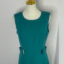 Calvin Klein Womens Teal A Line Career Office Dress Size 8 Business Professional
