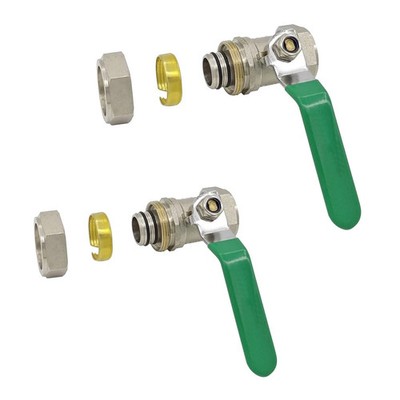2pk-M8039 In Line Ball Valve For MaxLine RapidAir Max Line Air Tubing Double 3/4