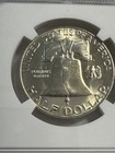 1957-D  Franklin 50c Silver Half Dollar NGC MS 64 FBL Full Bell Lines — photo 7
