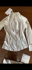 Lululemon Women's Define Jacket Nulu Sonic White with Gold Zipper Size 6