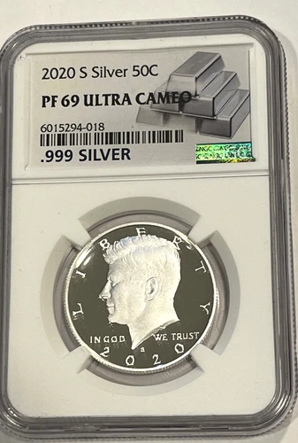 2020 S Silver Proof Kennedy Half Dollar NGC PF 69 Ultra Cameo .999