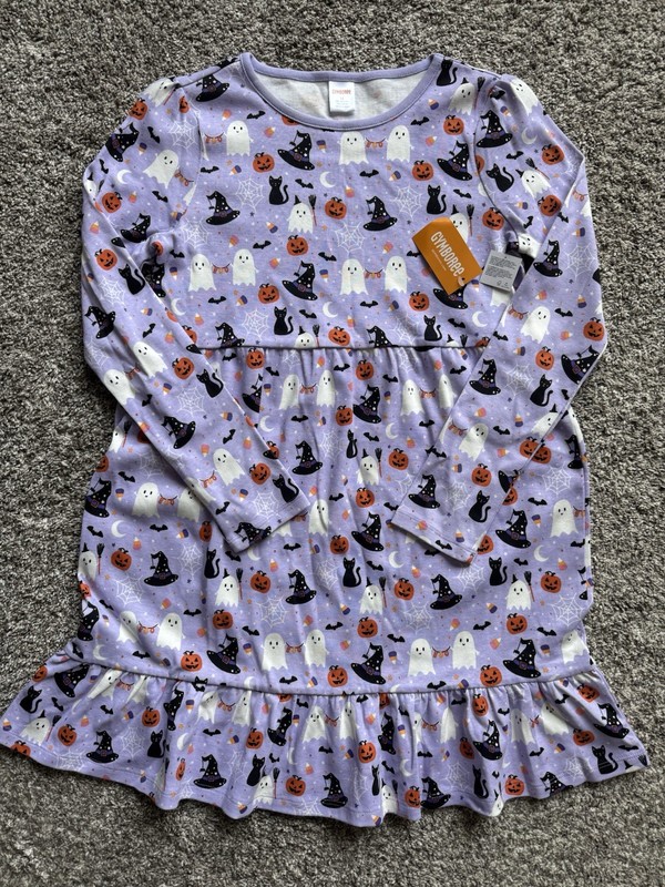 Gymboree Girls Halloween Tiered Dress - Halloween - Purple 12 NWT