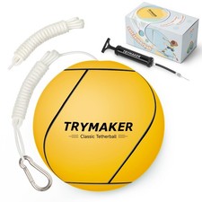 Trymaker Tetherball Ball and Rope, Tether Balls Rope with pump