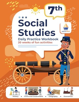 ArgoPrep - 7th Grade Social Studies  Daily Practice Workbook  20 Week - X555z