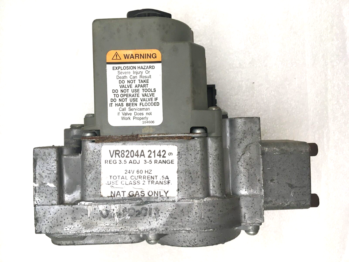 Honeywell VR8204A2142 Furnace Gas Valve for Natural Gas Only used