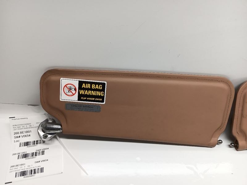 Bentley Arnage Sun Visor Set Left Right Pair With Wood Trim Autumn Leather