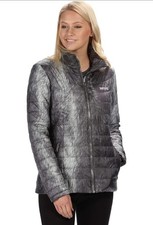 Image of Regatta Womens/Ladies Metallia II Metallic Quilted Jacket Grey Size UK 18