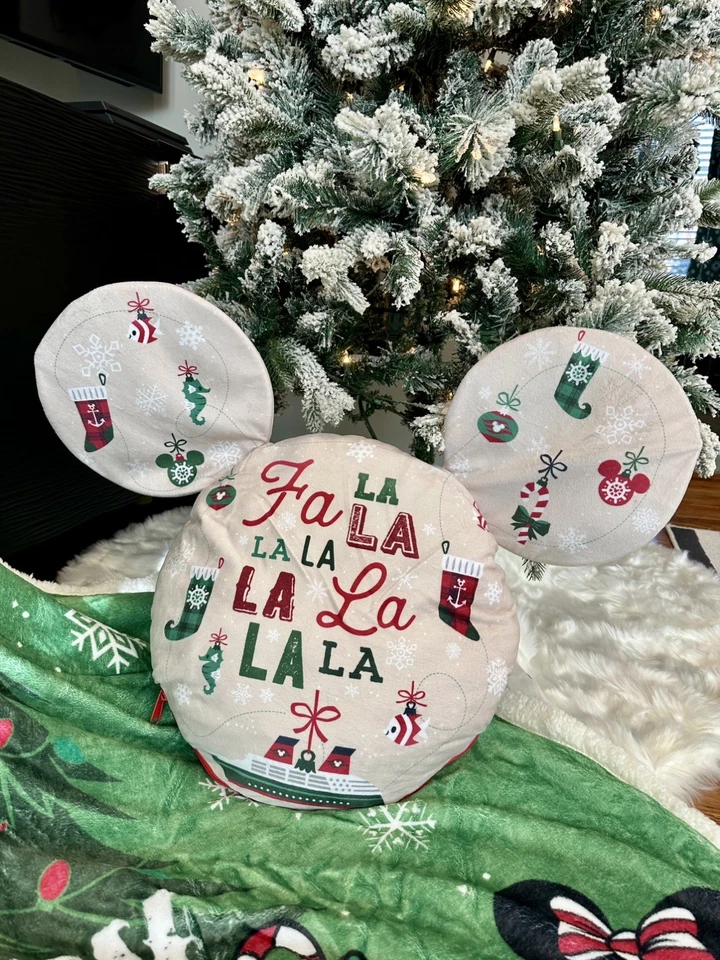 Disney Cruise Line Camarote Decoración Navidad Almohada, Manta y Bolsa Set de Regalo! Foto 2 de 4