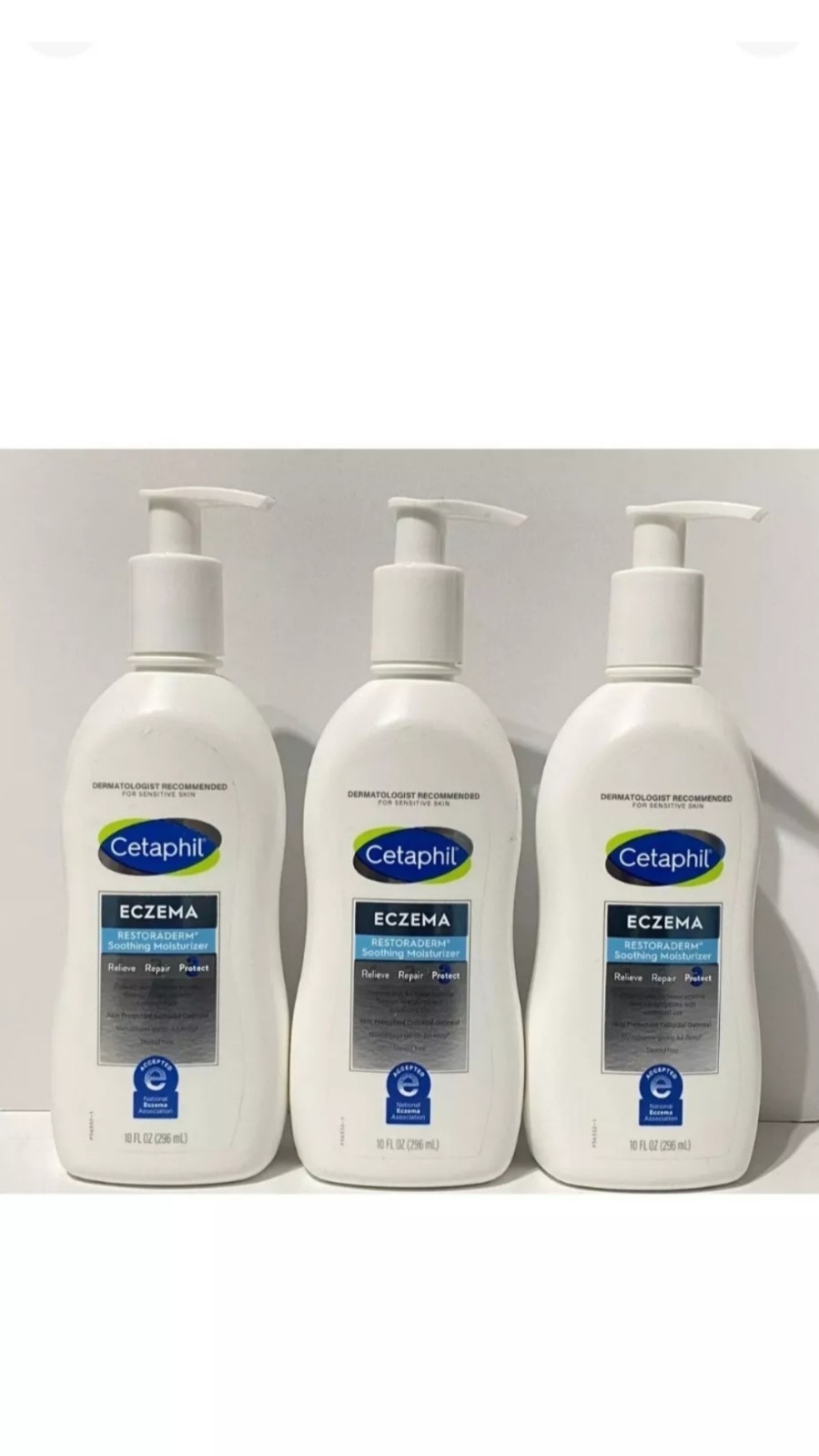 Cetaphil Restoraderm Eczema Soothing Moisturizer 10.oz ea (3