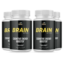 Brain Actives- Nerve Health Support- 4 Bottles- 240 Capsules
