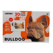 Rompecabezas de escultura 3D BULLDOG CARTONIC 131 piezas sin pegamento nivel 2