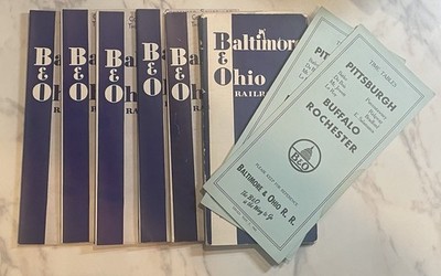 8 Baltimore & Ohio Public Timetables (5) 1930s (3)1939 System, 1942 BR&P Div.