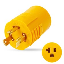 Shore Power NEMA L5-30P to 5-15/20R RV Yellow rv adapter plug 30 amp 110