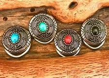 Wild Rag Scarf slide -Aztec feather design | Bandana slide