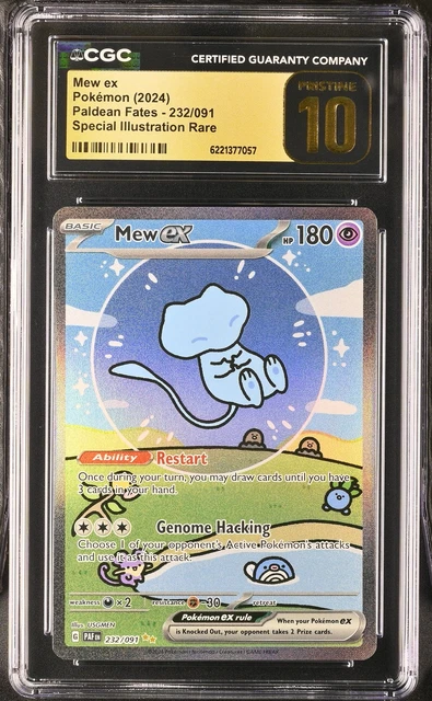 Pokemon Mew EX Paldean Fates 232/091 Special Illustration Rare CGC 10 Pristine