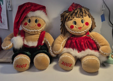 Dan Dee Collector's Choice Christmas Gingerbread Boy Girl Large Plush Dated 2002