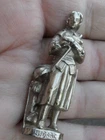 Joan of Arc silver metal miniature figure, 5 cm figurine