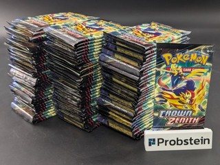 Lot of (100) Pokemon Sword & Shield Crown Zenith Booster Packs SEALED
