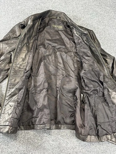 Vintage Couture by J Park Black Bomber Lamb Leather Jacket • Men’s Size Large image 4