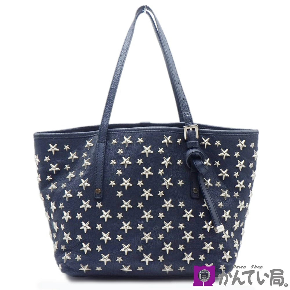 Y1213 Jimmy ChooJimmy Choo Sasha Starshaped Star Studded Tote Bag Shoulder Bag