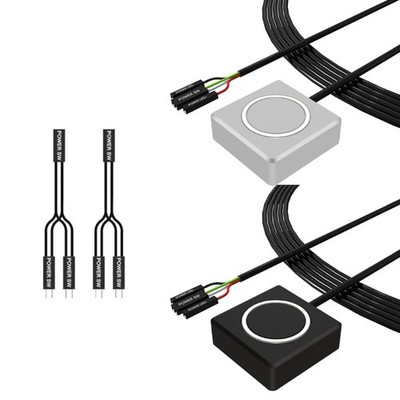 Toolless Installs External Computer Power Button Desktop Mount For Various PC