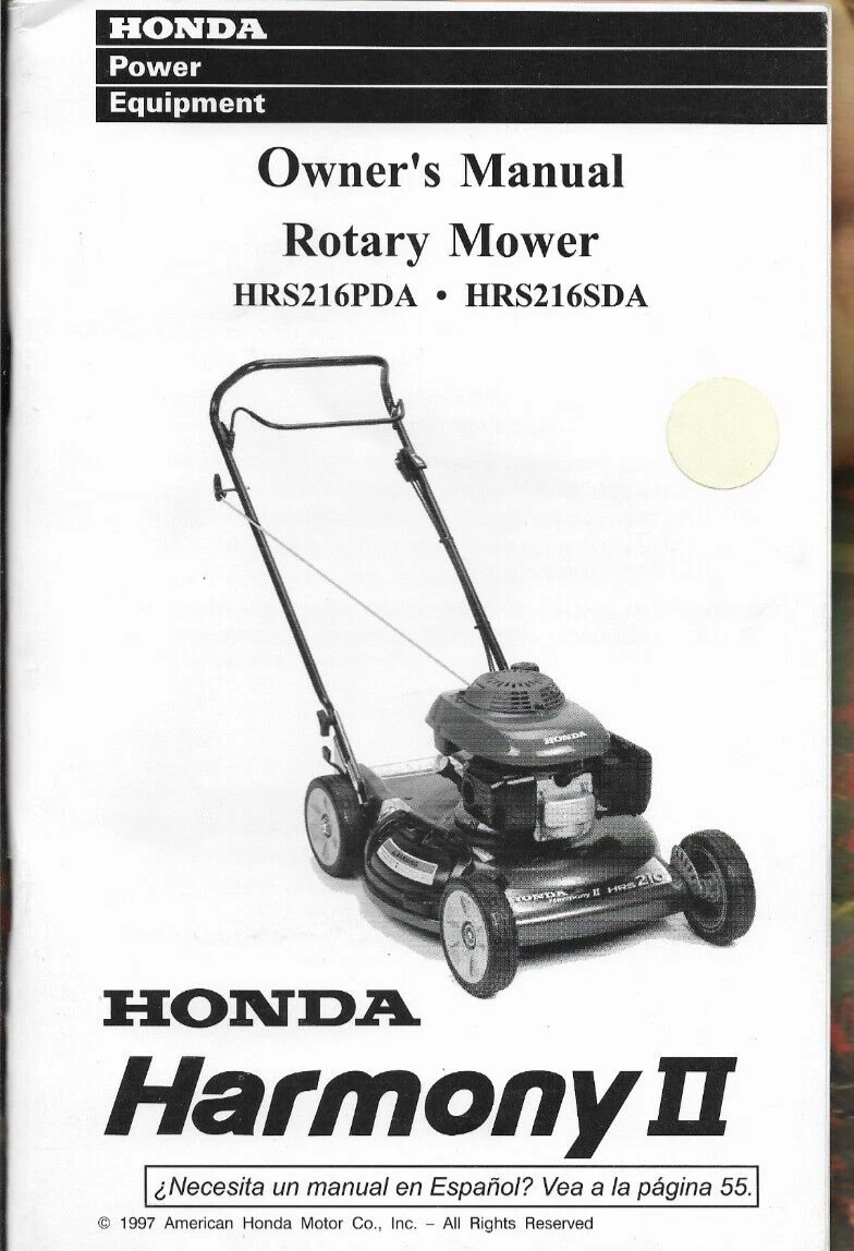 Honda lawn mower manual deals