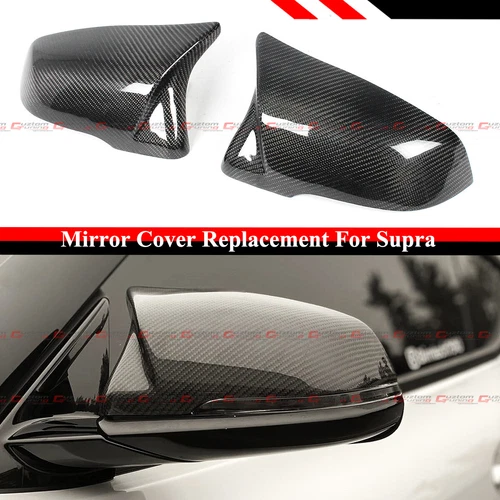 FOR 2020-24 Toyota Supra A90 M STYLE CARBON FIBER REPLACEMENT MIRROR COVERS CAPS