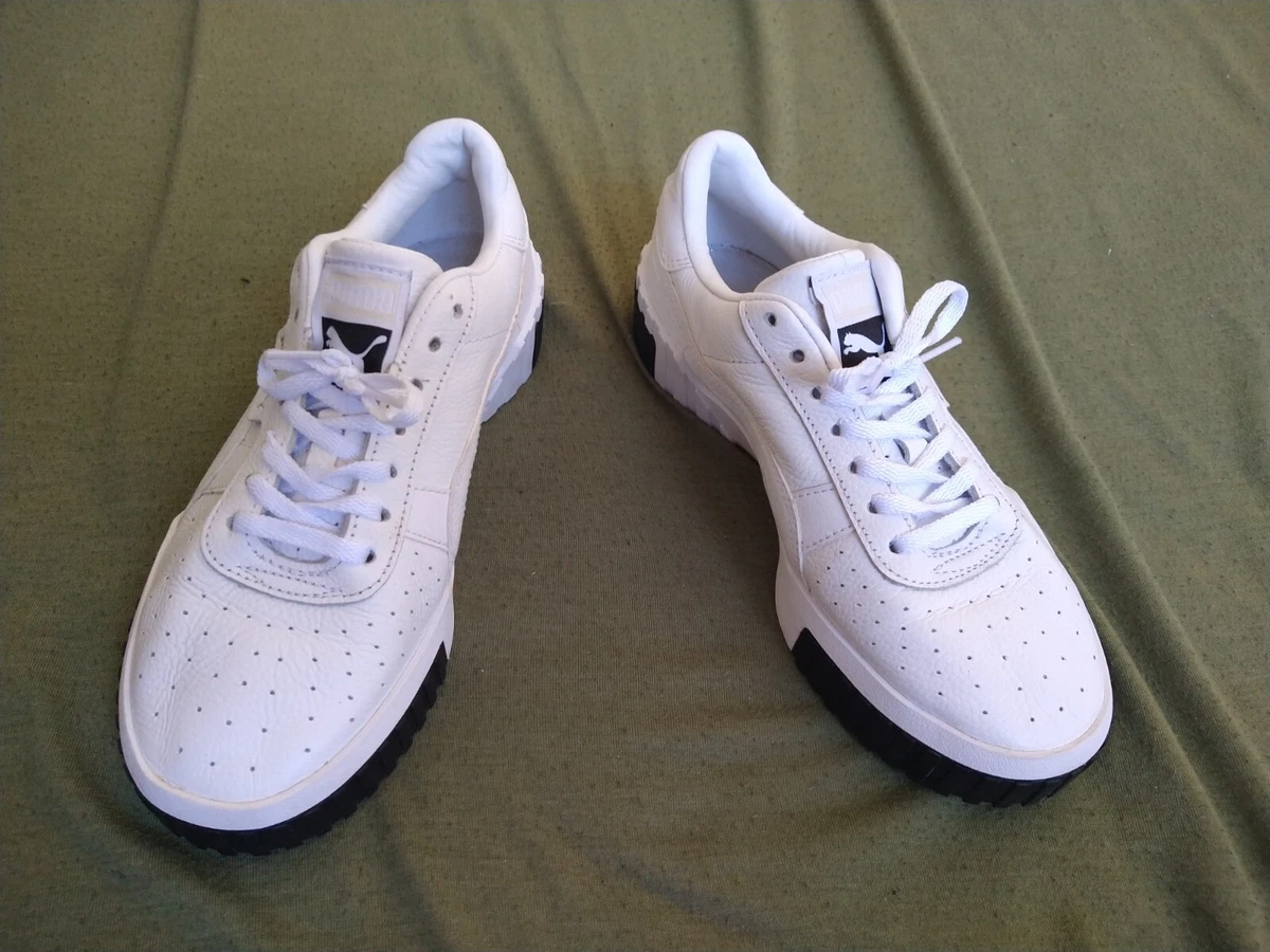 Puma cali white with black writing 2025