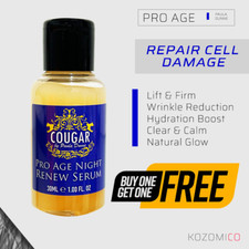 Cougar Pro Age Night Renew Serum 30ml /w Hyaluronic Acid - Anti Ageing Hydration