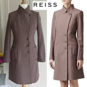 REISS MARBELLA PINK HERRINGBONE FIT 