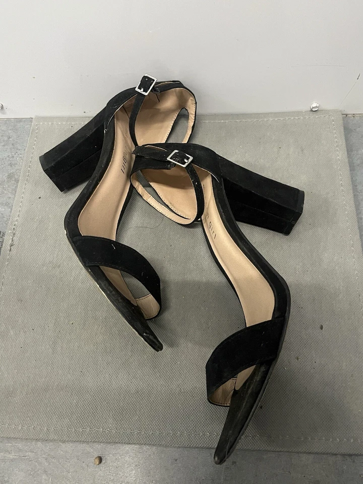 Босоножки женские Madden Girl 4 дюйма на каблуках черные размер 9 M с ремешками туфли с открытым носком A192 - Изображение 4 из 4