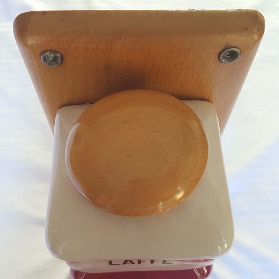 Fraber Depositata Coffee Grinder Porcelain CAFFE' Hopper Lid & Glass