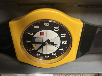 Swatch Style 3ft Tall Hanging ''Wrist Watch'' Wall Clock GIANT Retro 80s Quartz