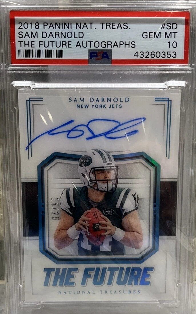 Sam Darnold Panini National Treasures the Future Autographs #SD Base