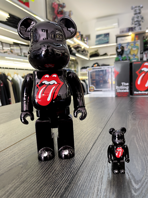 Medicom Toy Bearbrick Rolling Stones Lips and tongue chromo Medicom Toy Bearbrick Rolling Stones Lips and tongue chromo