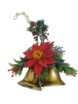 Vintage Kitsch Weihnachtsglocken hängend Wanddeko Kunststoff um 1960