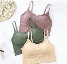 Women Cotton Longline Padded Wire Free Adjustable Straps Sports Bra  Combo 3 
