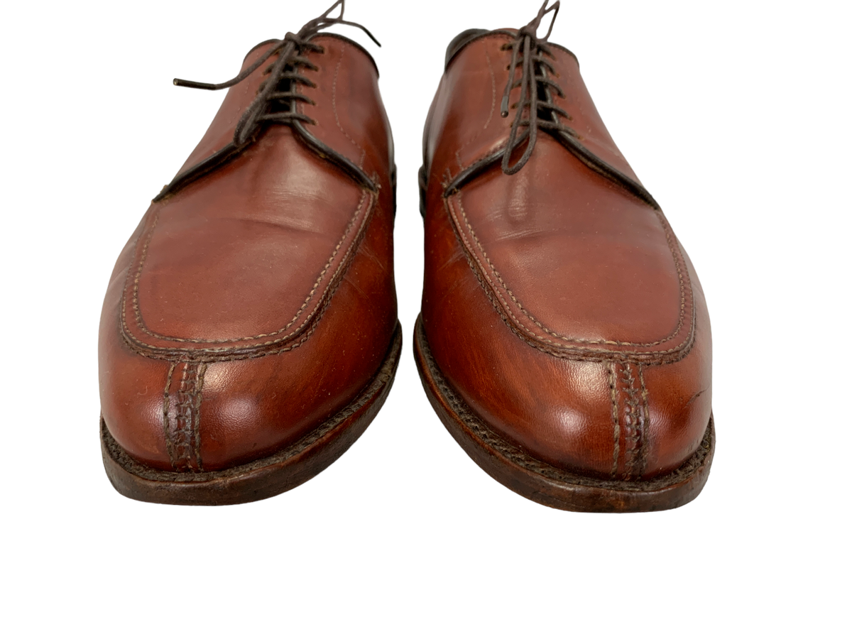 Allen Edmonds LESALLE brown leather lace up split apron toe men's