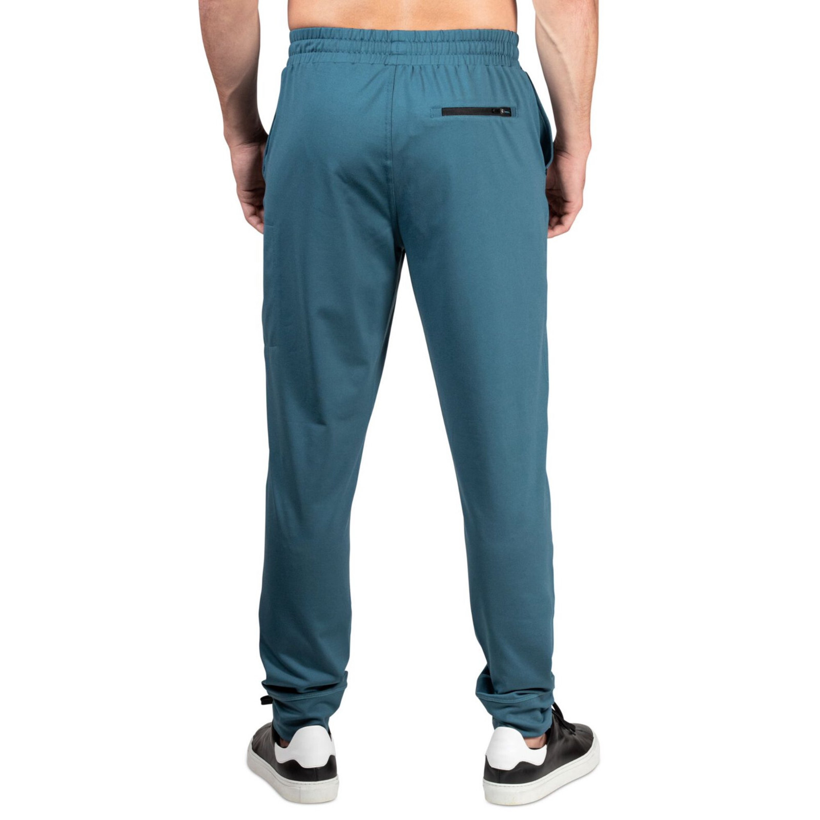 NATORI Men's Rumi Jersey Jogger Pants sz L Large Blue Teal Athleisure