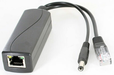 POE Injector/Splitter (POE+ IEEE 802.3af/at zu 12V/2.1A + LAN) (für z.b. IP-Kam