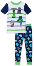 Minecraft Exclusive Boys Pajama Set, 2-Piece Size 4 LOC TUB G-10 