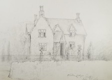Original Pencil Drawing 'Walton House, Creiff', Dated 1869, William Rye