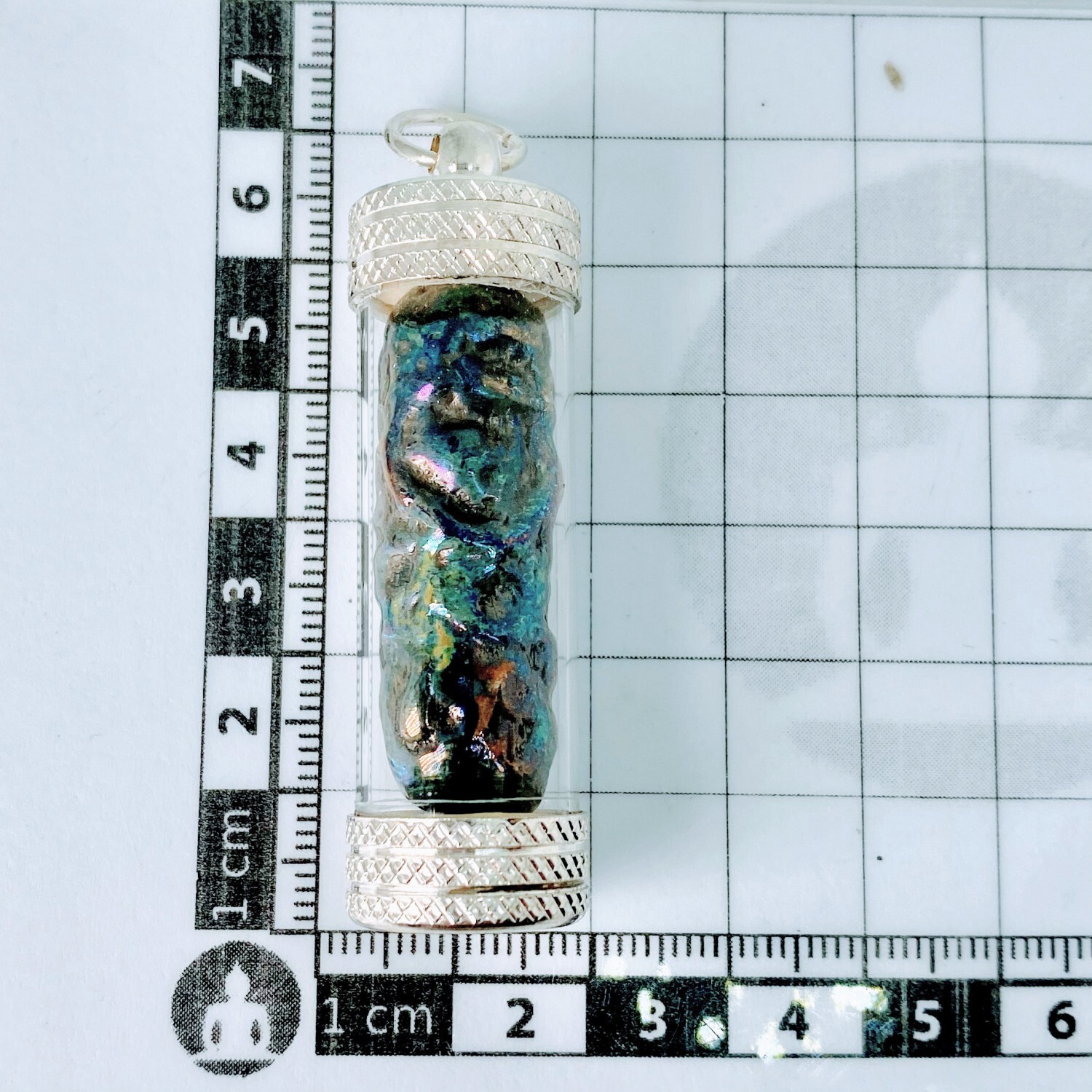 LekLai Rainbow Rainbow Color Takrud Pendant Thai Amulet Wealthy Lucky LP HUAN