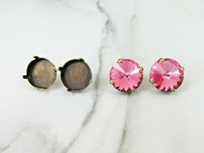 14mm Round  Classic Stud DIY Earring Bases   EE 66 