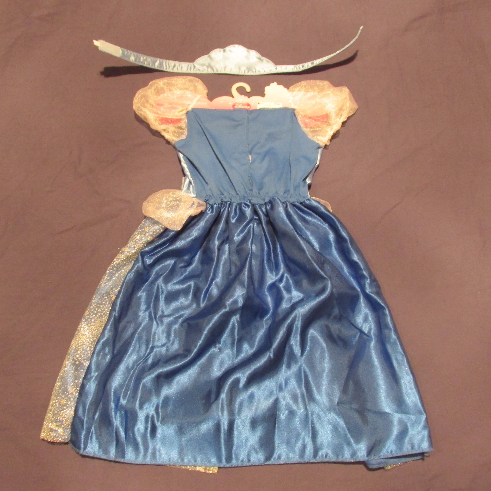 NWT Cinderella Costume Set 4 5 6 6X Girl Dress Crown Halloween Disney Princess image 5