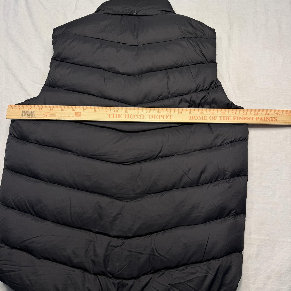 Vintage Gap Vest Mens Medium Black Down Puffer Hooded Full Zip